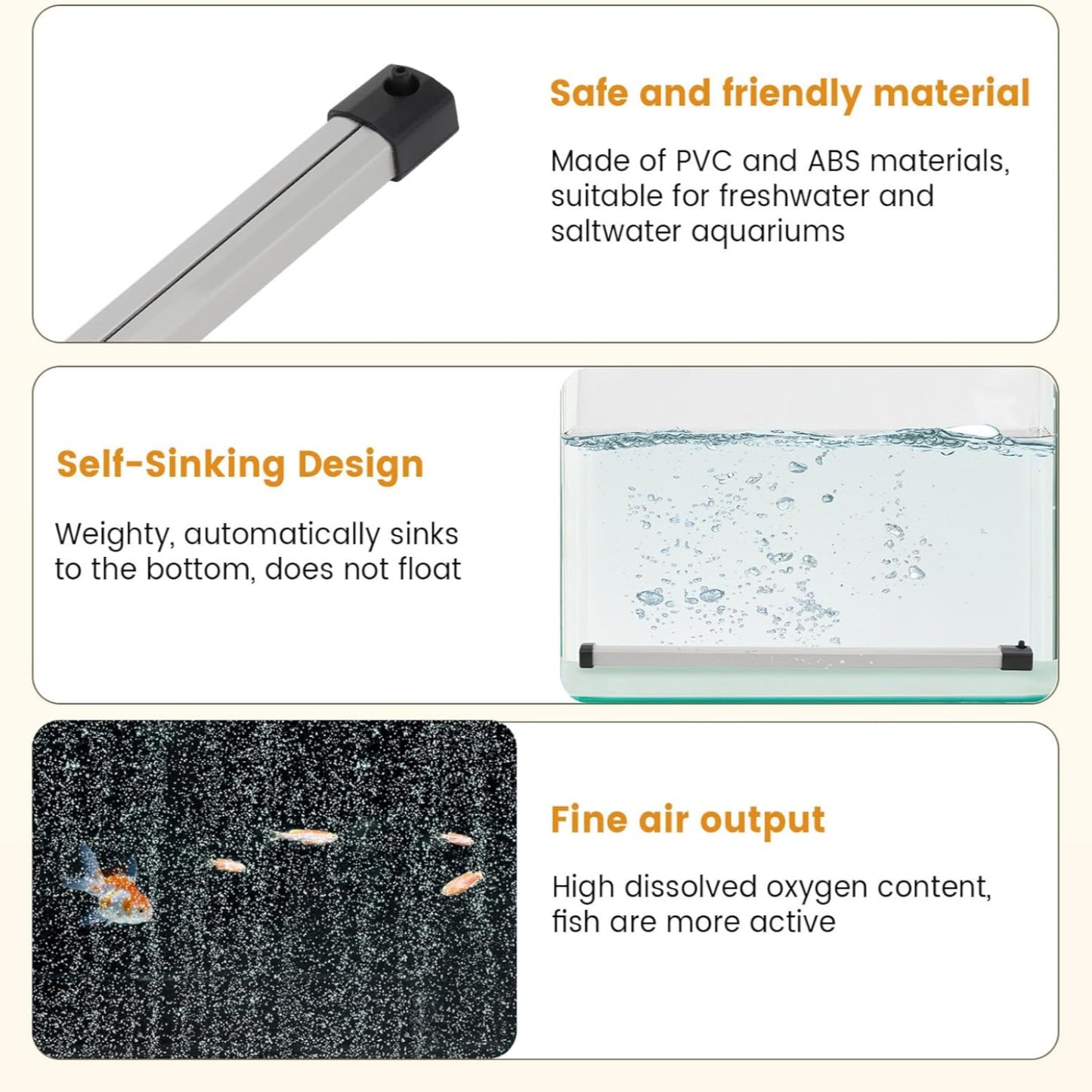 Aquarium Bubble Bar – Nano Bubble Wall for Freshwater & Saltwater Aquariums