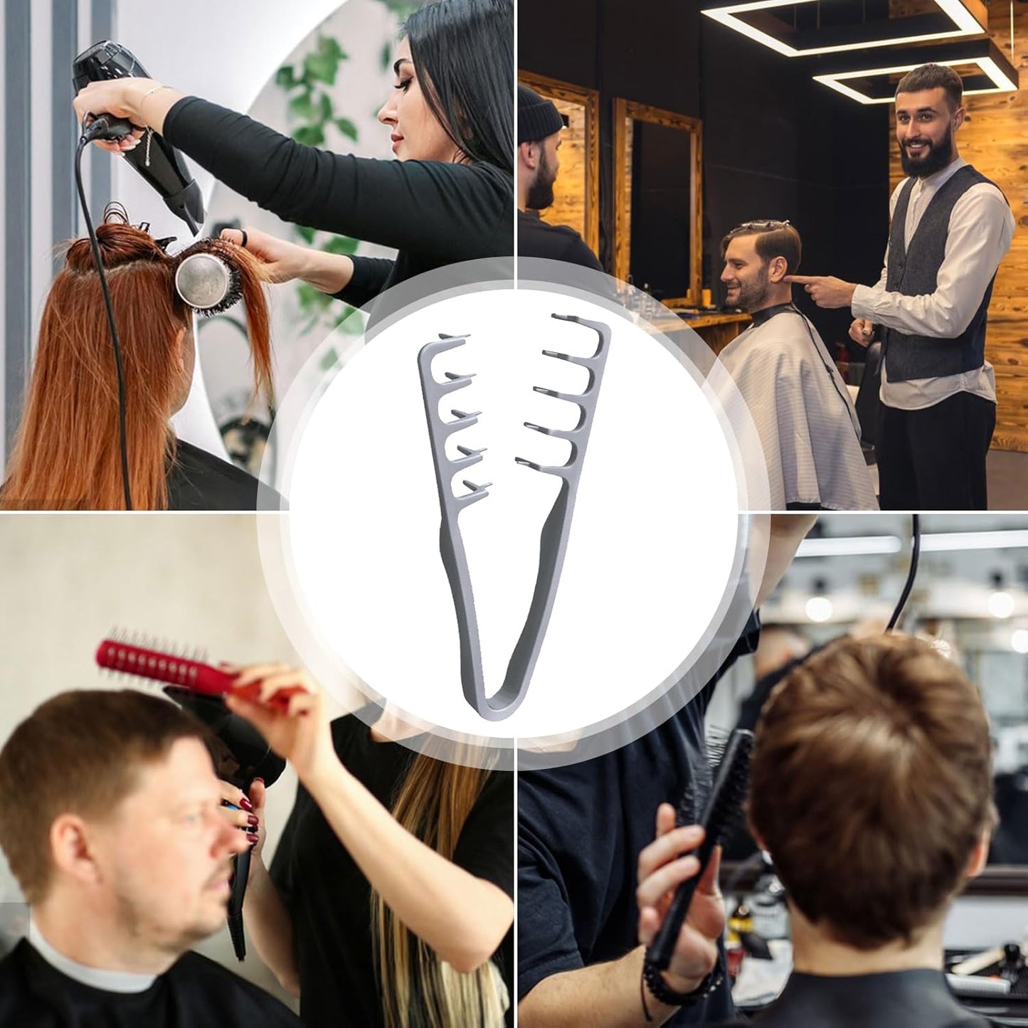 Texturizing Comb – Wide Tooth Comb for Wet Hair | Volumizing & Styling Tool for Bangs and Root Lift