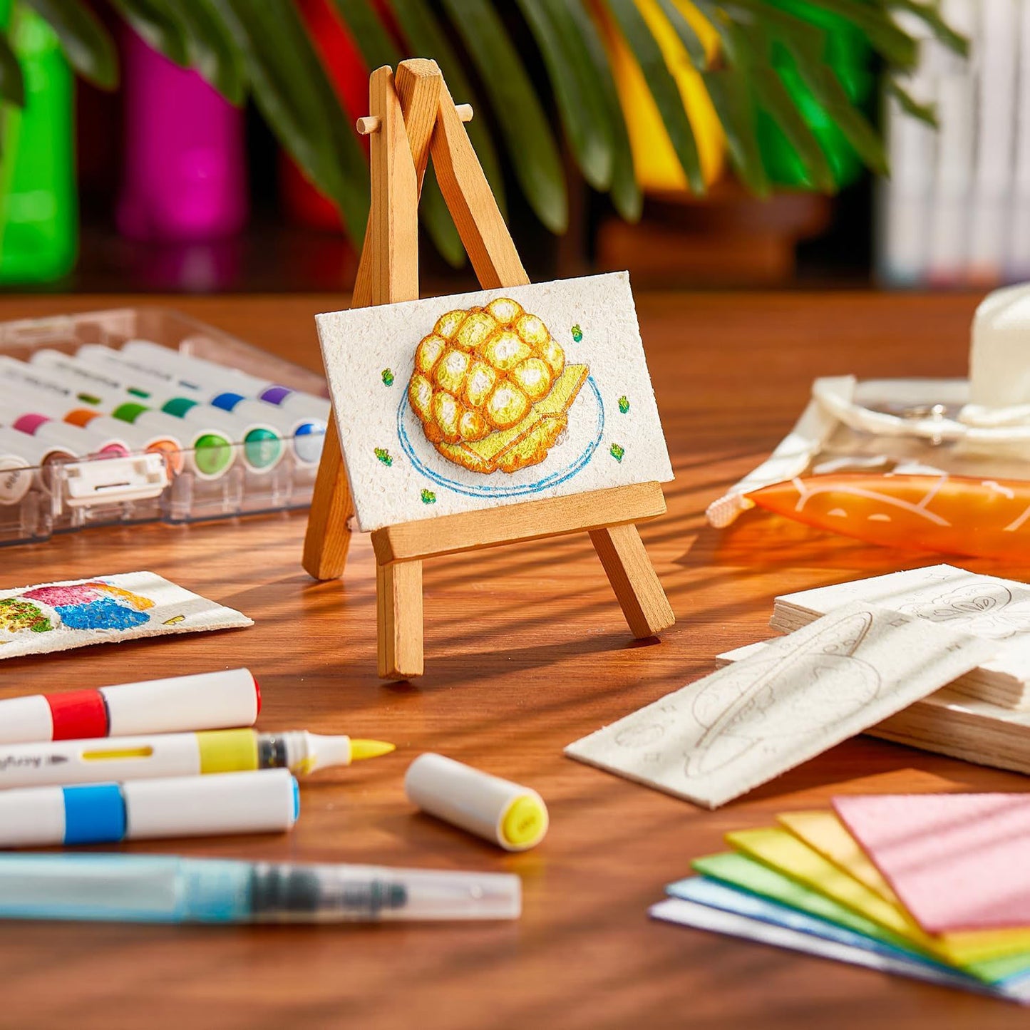 44-Piece Magic Foam Texture Painting Set – Creative Art & Craft | 3D Effect Texture Painting Kit for Kids and Adults