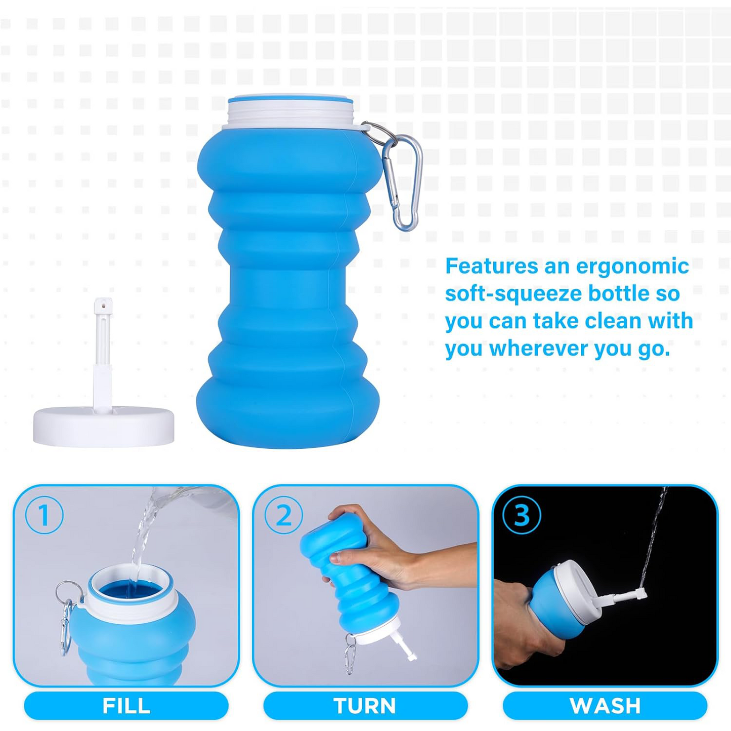 Foldable Portable Sitz Bath – Compact Travel Design, 600ml