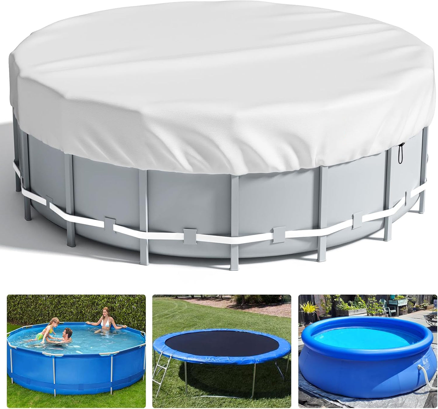 18FT Round Pool Cover – Solar Pool Cover for Above Ground Pools