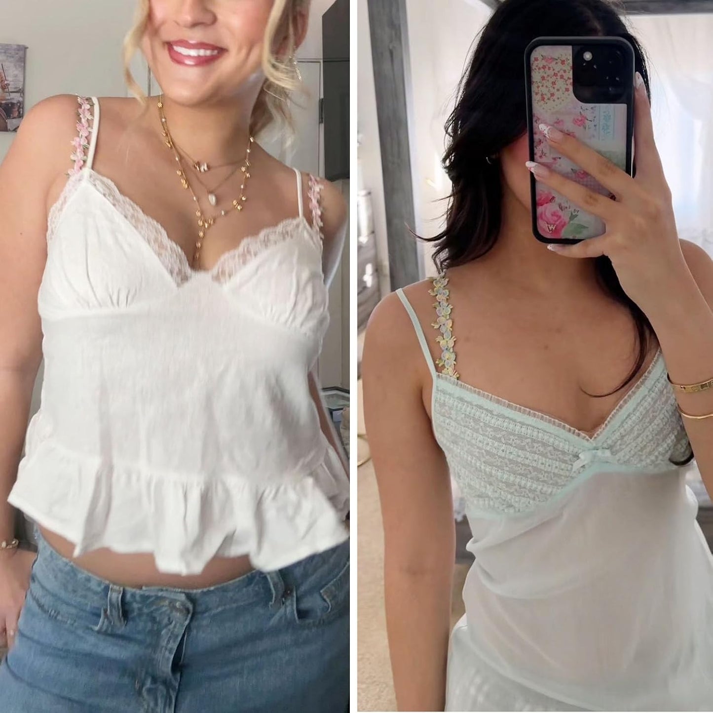 Floral Lace Bra Straps – Adjustable & Detachable Shoulder Straps for Dresses and Bras