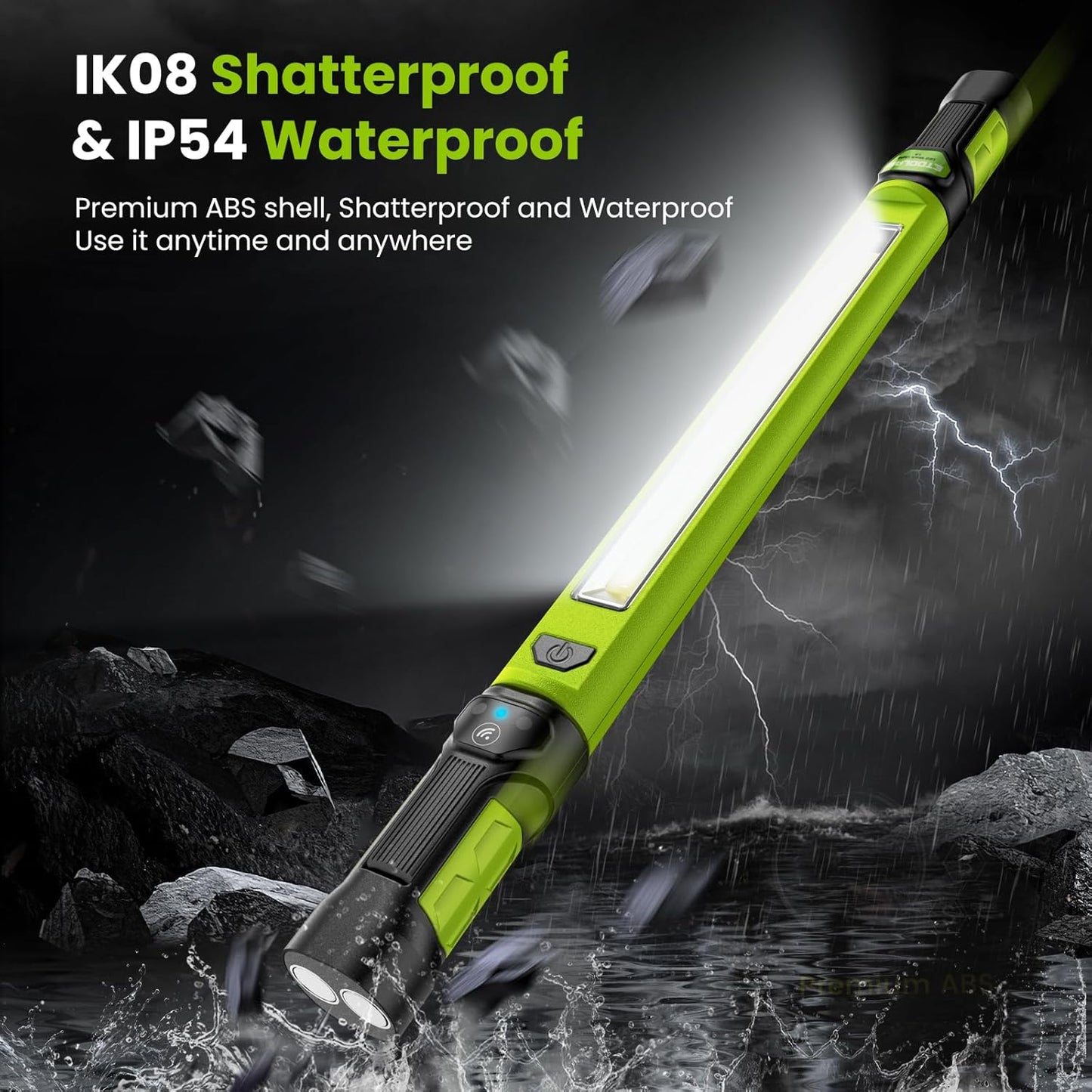 3000 Lumens Rechargeable LED Work Light – Cordless Mechanic Lamp with Auto Sensor