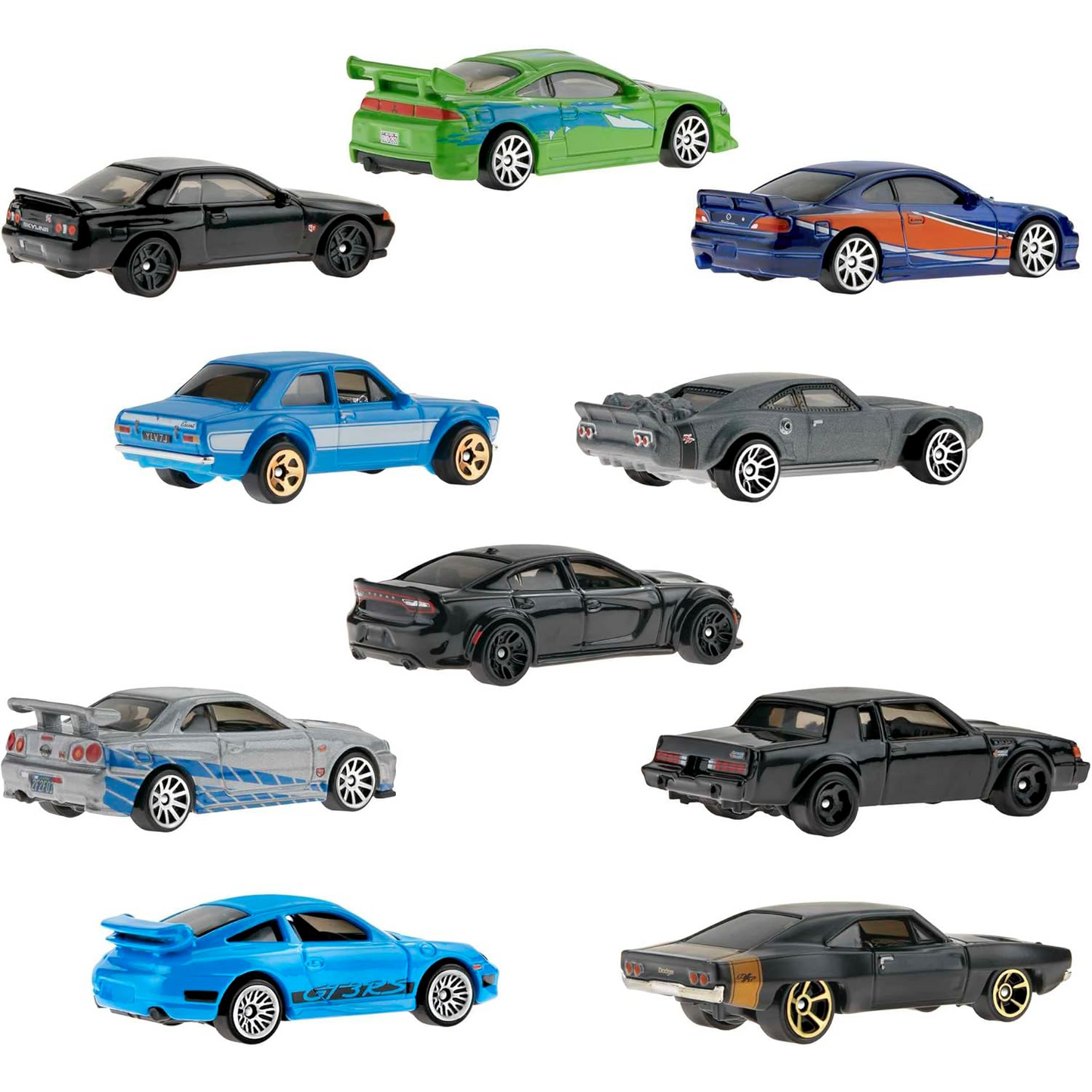 Fast & Furious Die-Cast Car Set – 10-Piece 1:64 Scale Collection with Exclusive Models