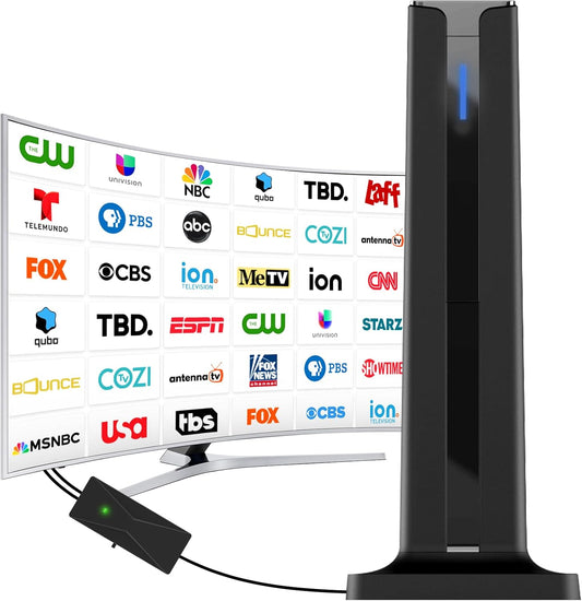 2025 Indoor Digital TV Antenna – 360° Long Range HDTV with 3M Base (7.0 in)