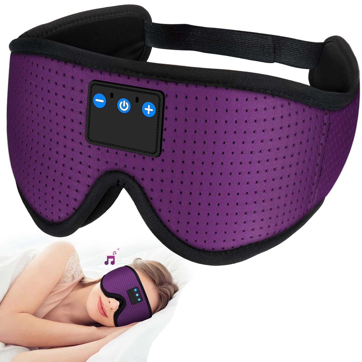Sleep Headphones – Bluetooth 5.4 Eye Mask with HD Stereo for Side Sleepers