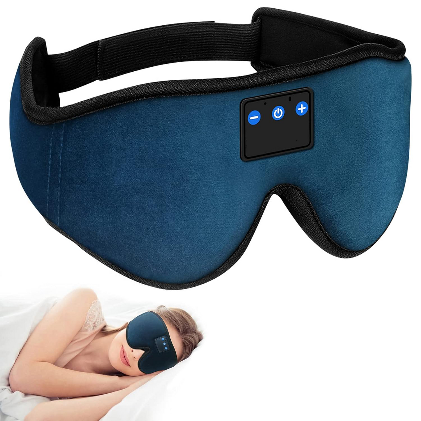Sleep Headphones – Bluetooth 5.4 Eye Mask with HD Stereo for Side Sleepers