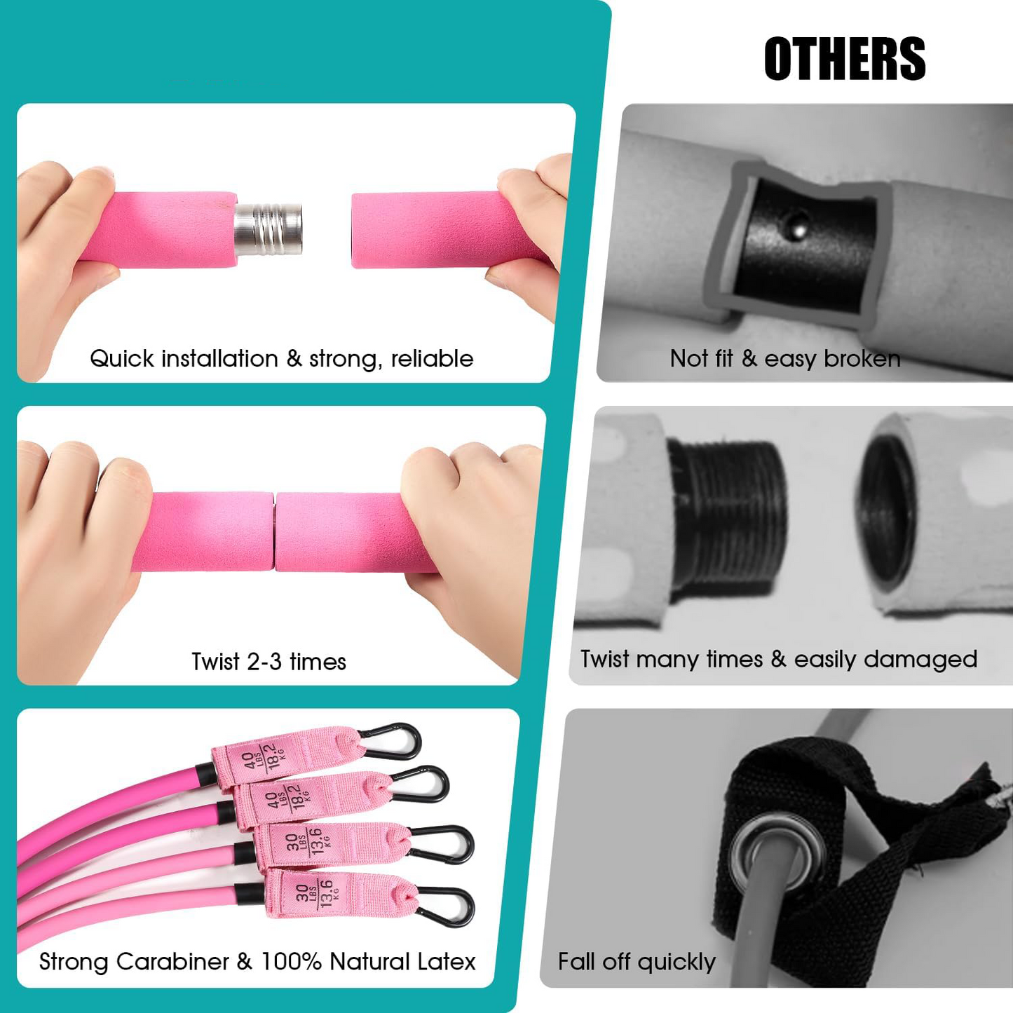 Pilates Bar Kit with Resistance Bands – Full-Body Workout Anywhere