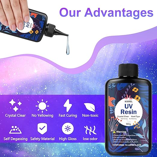 UV Resin Jewelry Making Kit – 300g Crystal Clear Resin with Light and Molds | DIY Jewelry Set for Keychains and Earrings