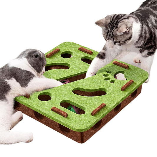 Cat Puzzle Toy – Interactive Scratching & Bell Maze Game