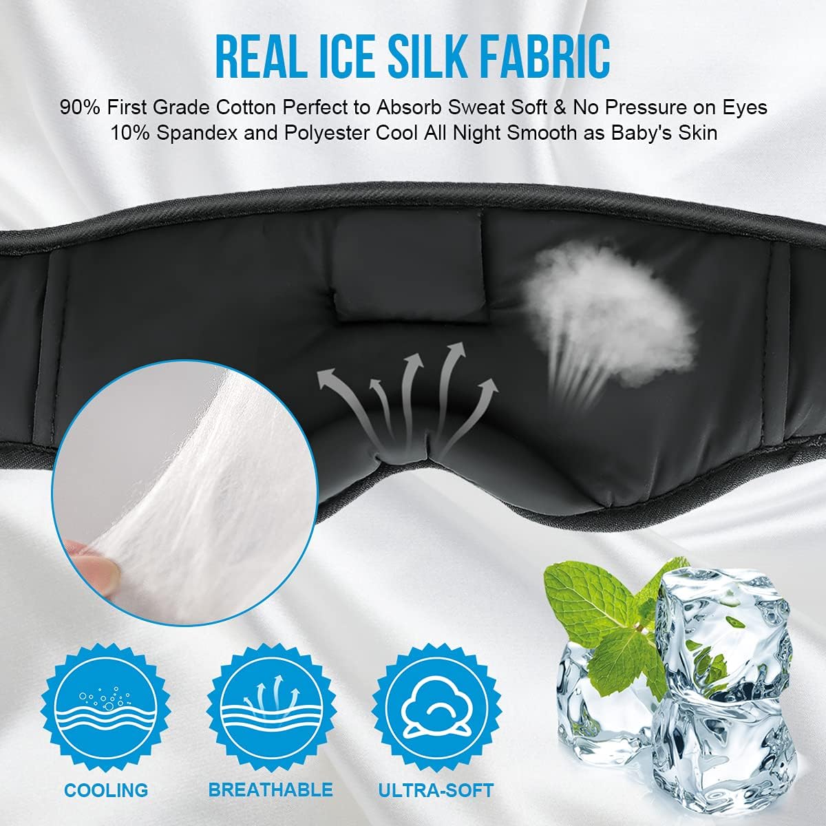 Sleep Headphones – Bluetooth 5.4 Eye Mask with HD Stereo for Side Sleepers