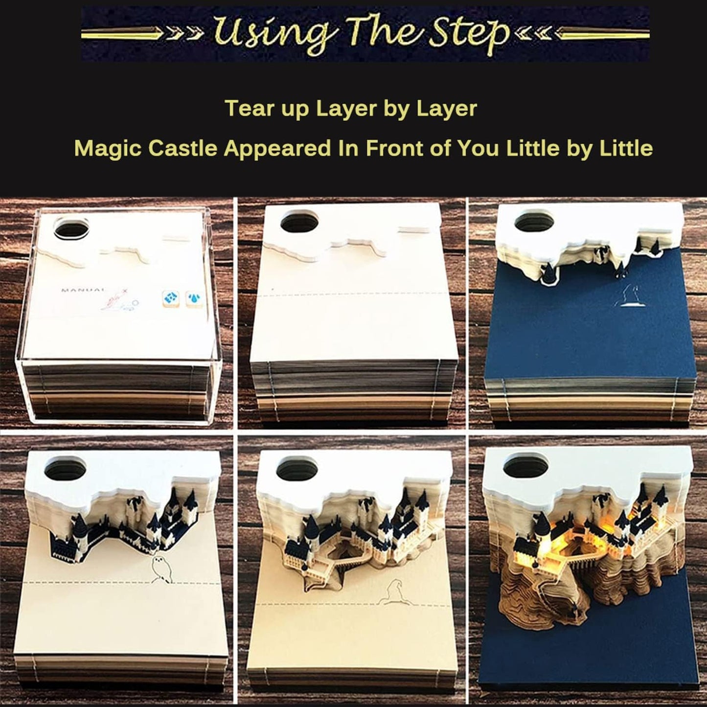 Titanic 3D Sticky Note Pad with LED Light – DIY Paper Art Desk Decoration & Gift