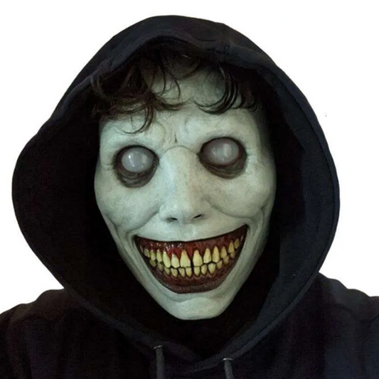 Scary Mask Latex - White Eyed Demon Headcover for Halloween Terror - Shop Now!