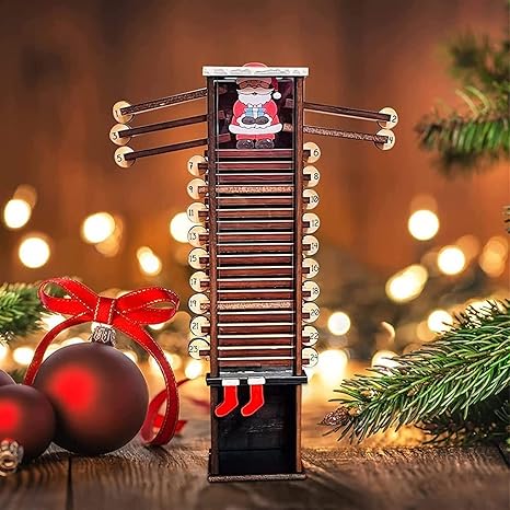 Santa Claus Chimney Countdown Advent Calendar – Wooden Holiday Decoration