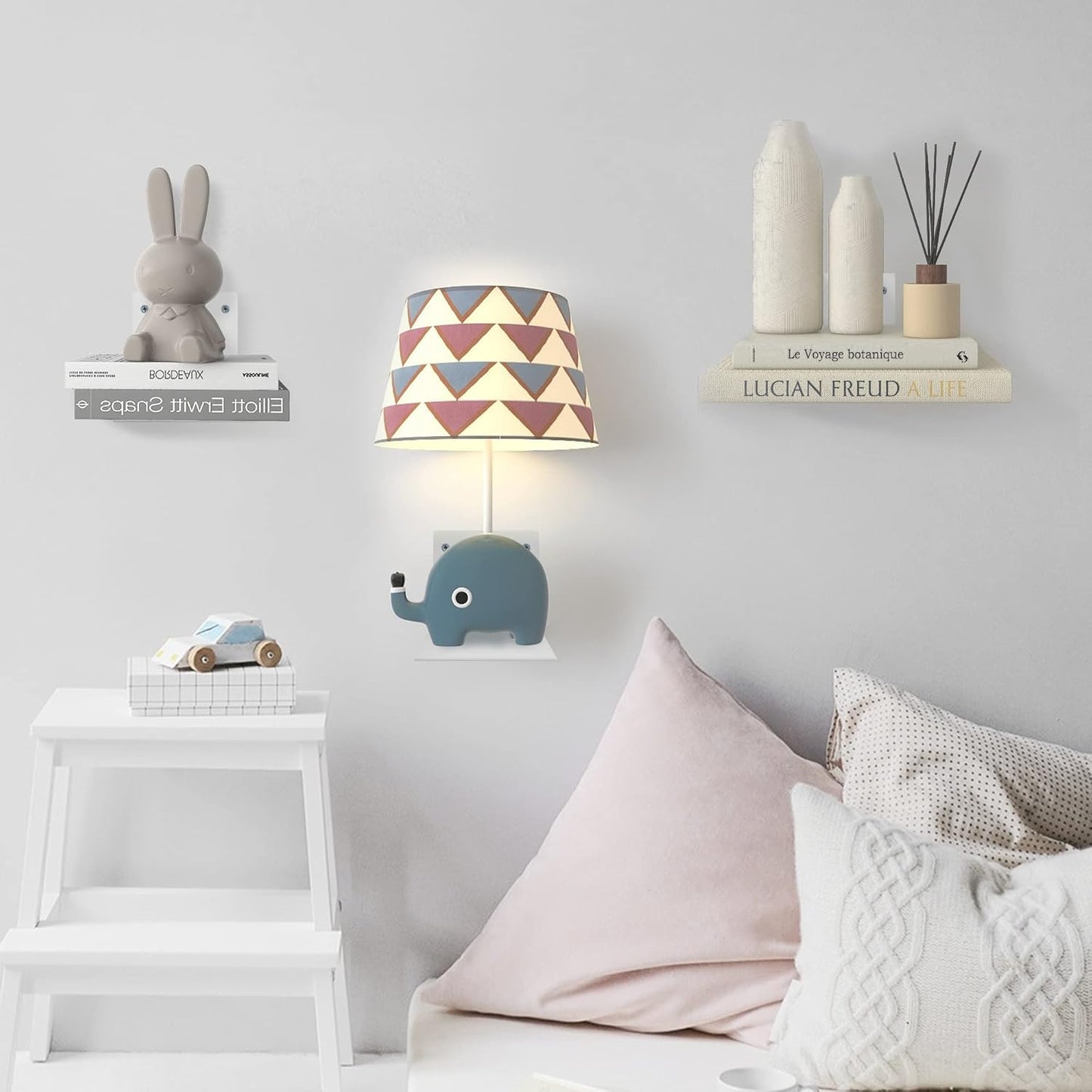 4-Pack Invisible Floating Bookshelves | Heavy-Duty Wall-Mounted Metal Book Organizer