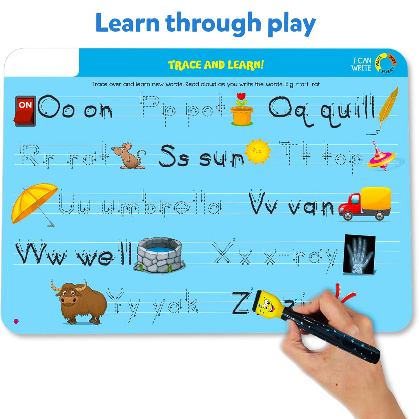 Write & Wipe Activity Mat Set – 6 Double-Sided Reusable Mats