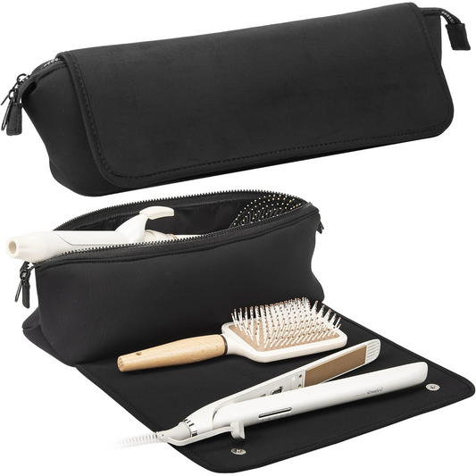 2-in-1 Hair Tool Travel Bag with Heat-Resistant Mat – Portable Storage for Straighteners, Flat Irons
