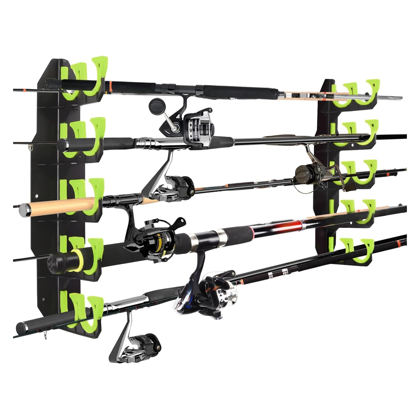 Garage Fishing Rod Rack – Wall & Ceiling Mounted Rod Holder for 10 Rods