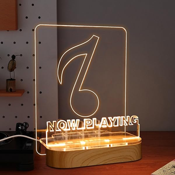 Glowing Vinyl Record Display Stand |LED Light Album Display Stand