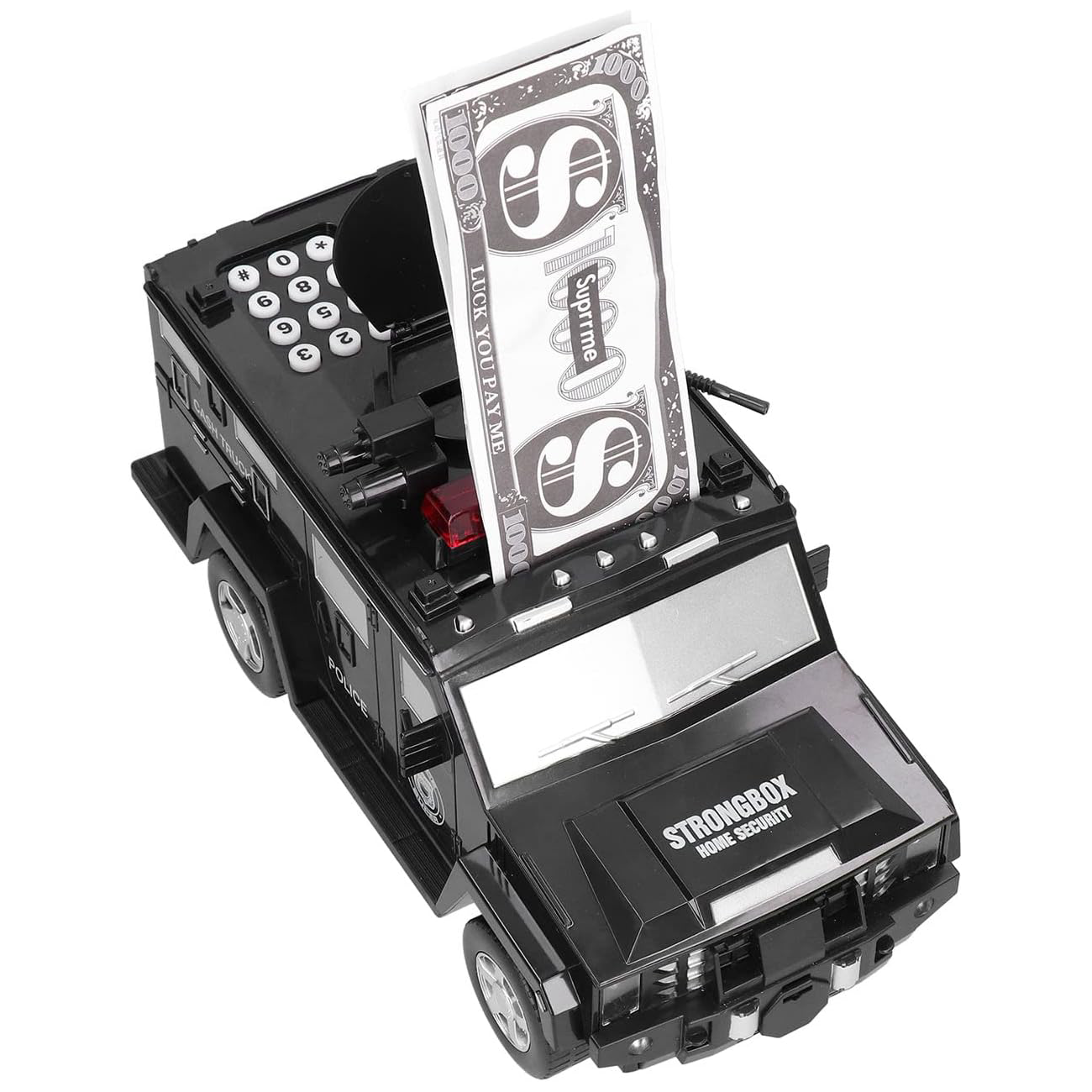 Armored Car Piggy Bank – Cool Password Toy Bank for Kids