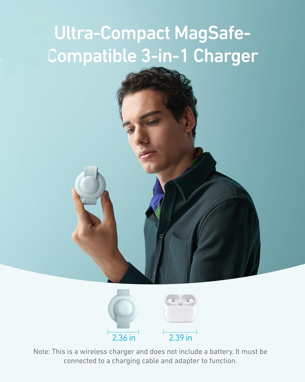 3-in-1 Foldable Wireless Charging Station – Qi2 15W for iPhone, AirPods & Apple Watch