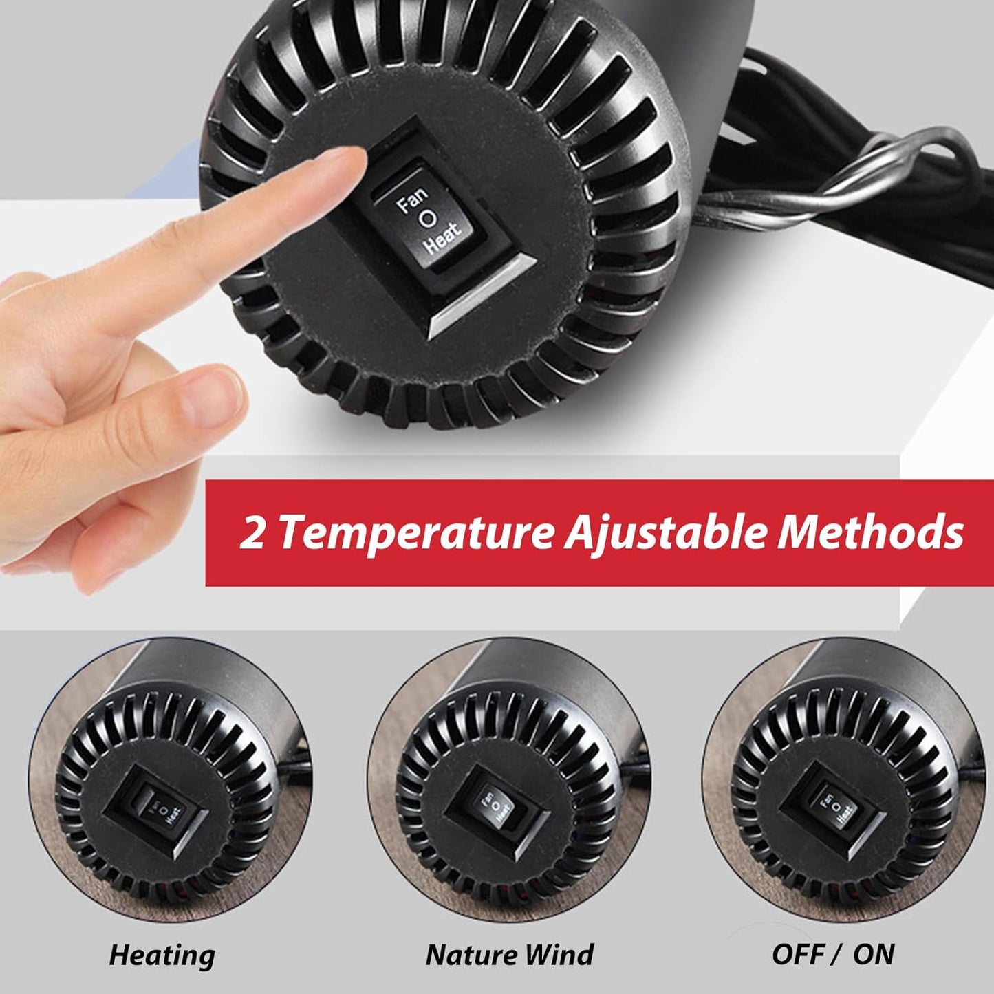 12V Portable Car Heater & Defroster – 2-in-1 Heating and Cooling, Quick Defrost