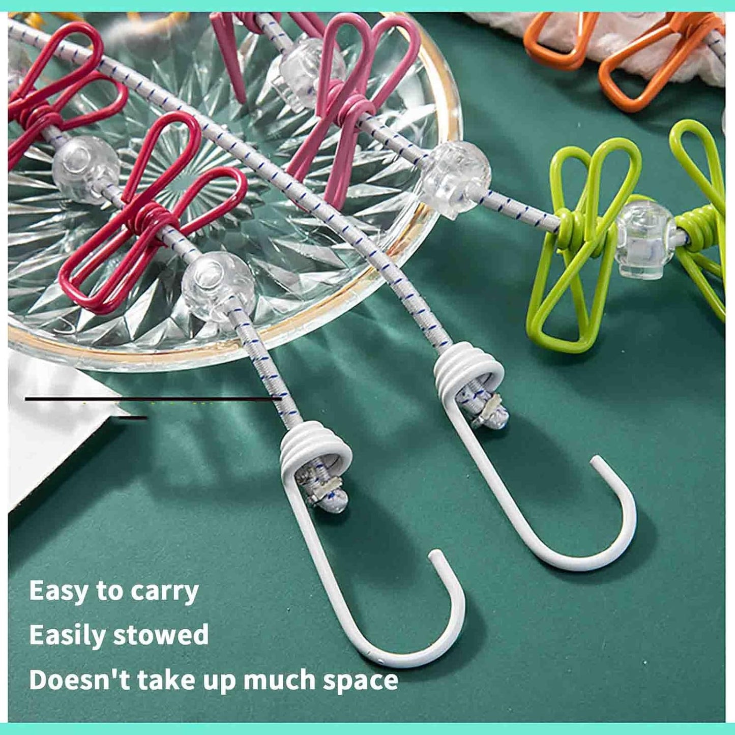 Anti-Slip Expandable Clothesline – Portable & Adjustable for All Your Drying Needs