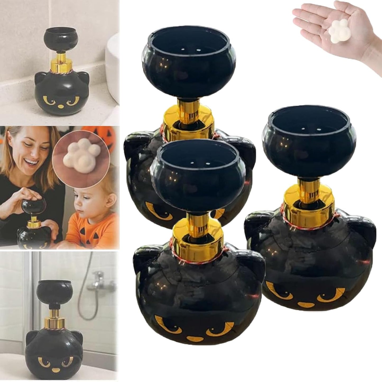 Cat Paw Print Soap Dispenser – Fun Foaming Paw Design, Refillable