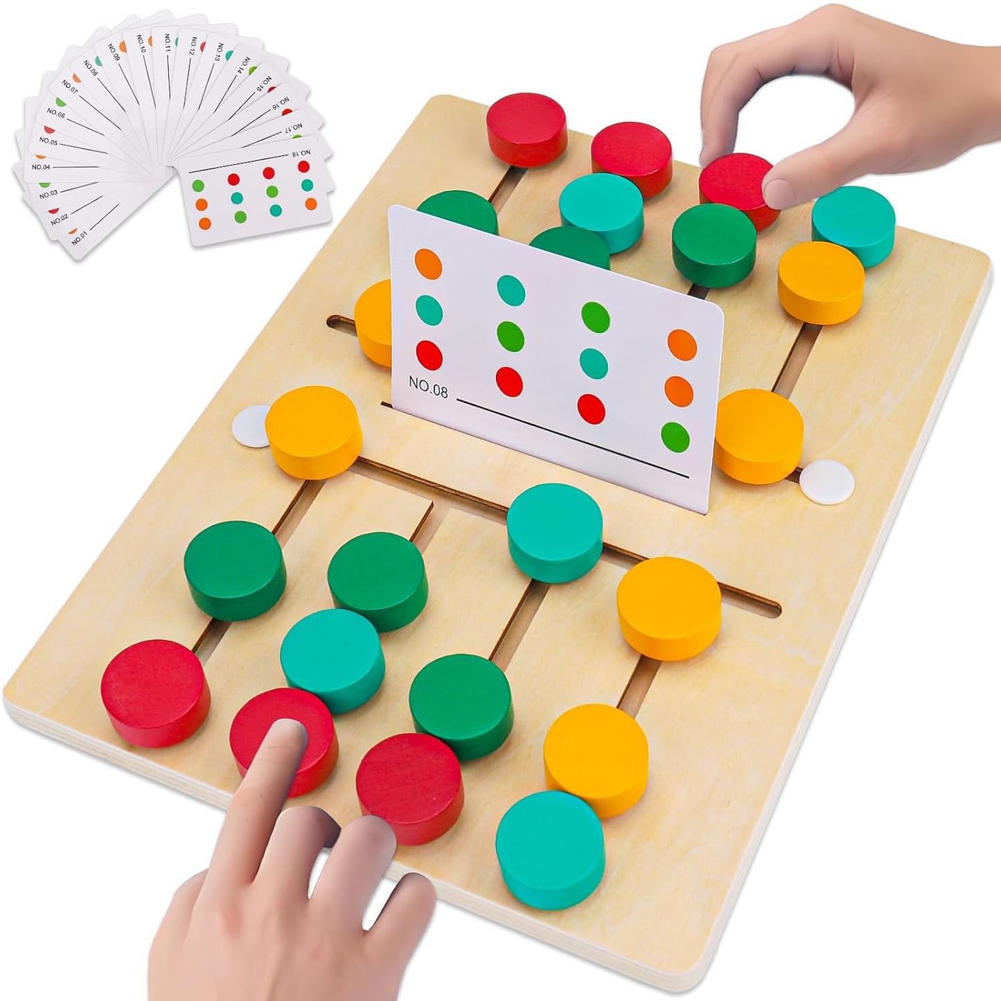 Montessori Color Matching Puzzle Game – Sliding Logic Toy for Kids Aged 3–8