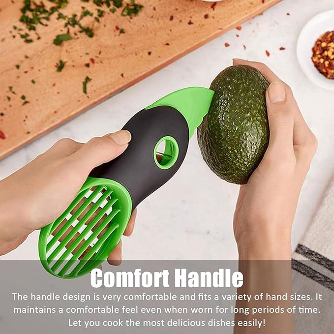 3-in-1 Avocado Slicer – Effortless Peeling, Pitting & Slicing in Seconds