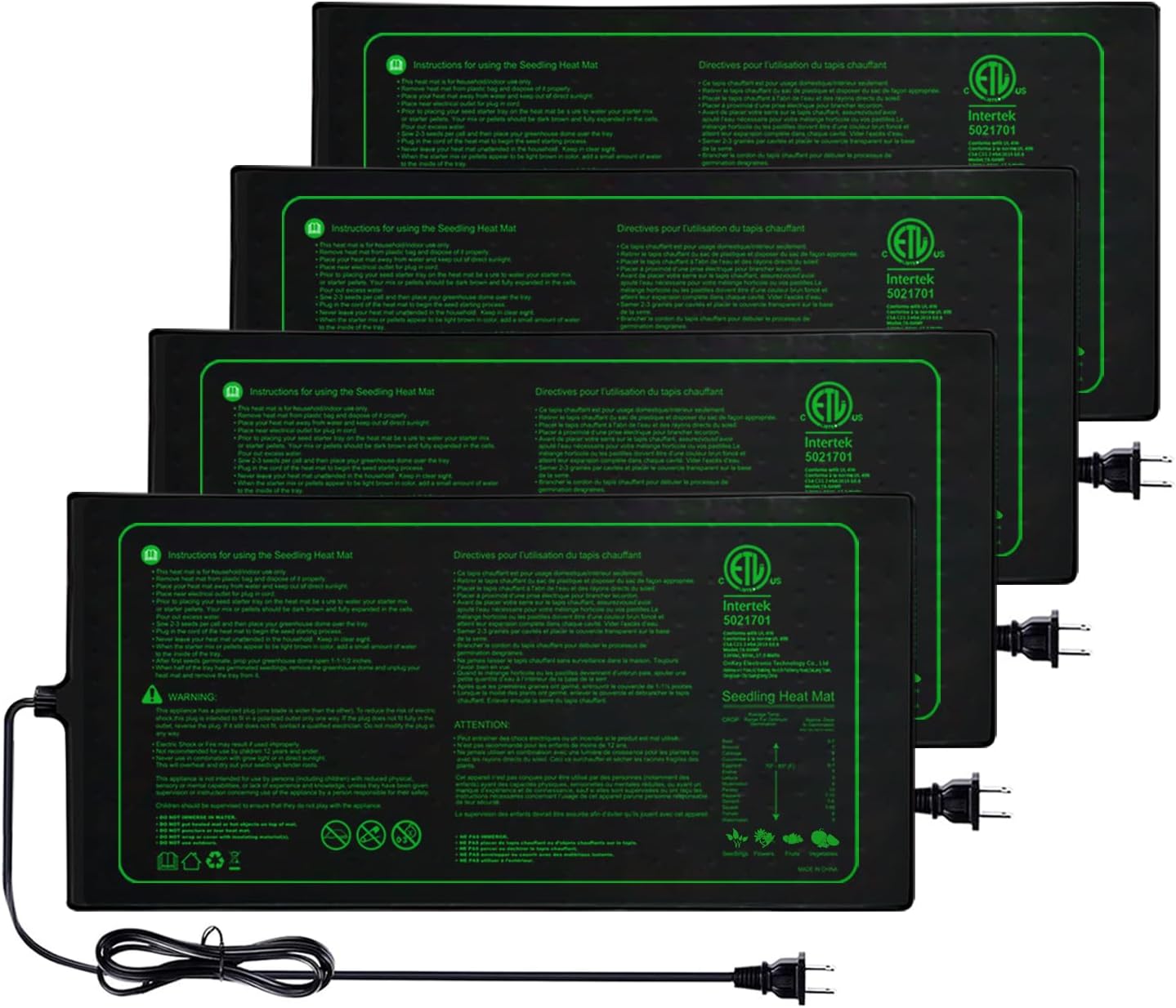 Seedling Heat Mat – ETL Listed Waterproof Plant Heating Pad