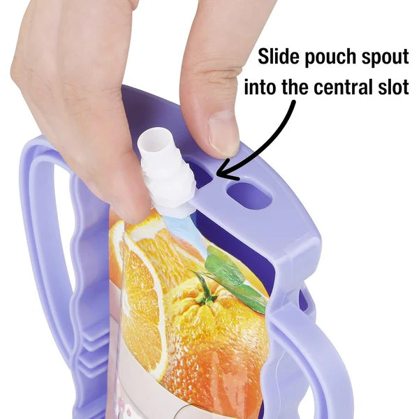 Baby Food Pouch and Juice Box Holder - Anti-Squeeze & Reusable Storage for Toddlers