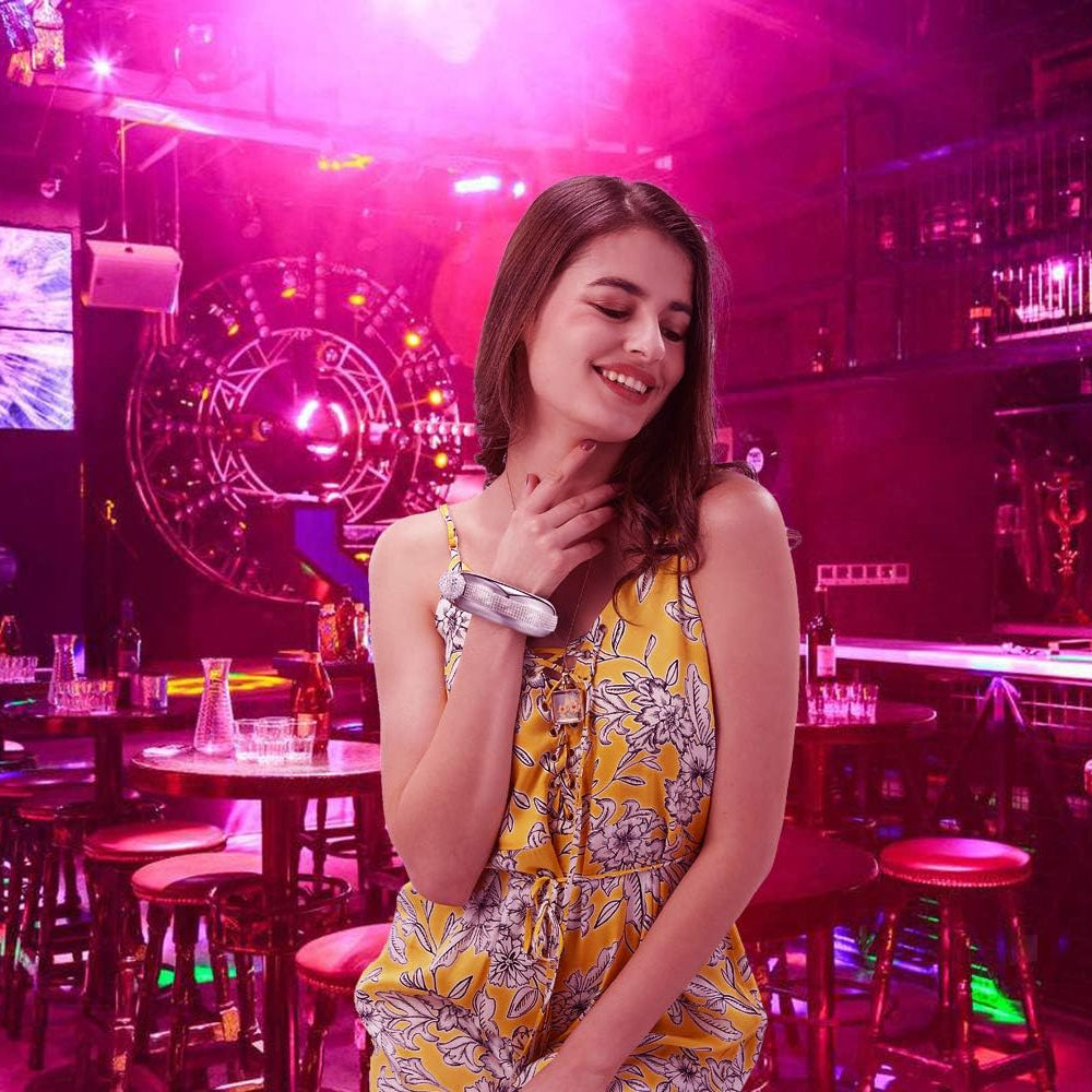 Bracelet Flask – Creative 304 Stainless Steel Hidden Alcohol Bottle with Crystal Cap, 3.5 oz