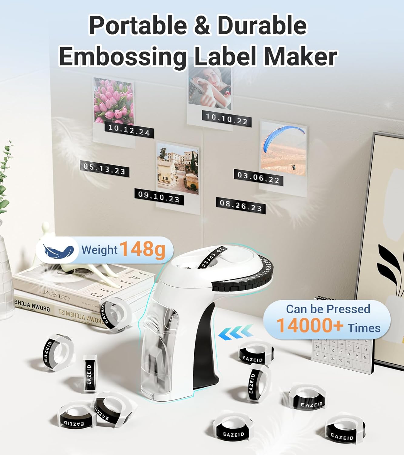 Vintage 3D Embossing Label Maker – 10 Tapes