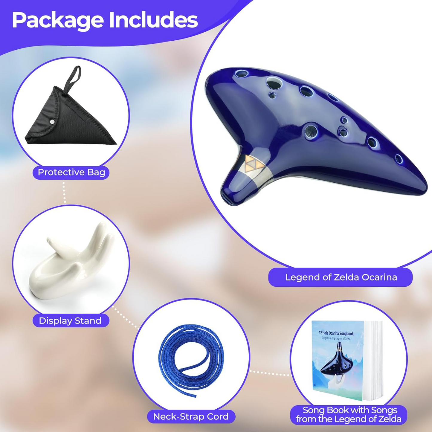 Zelda Ocarina – 12-Hole Alto C with Songbook