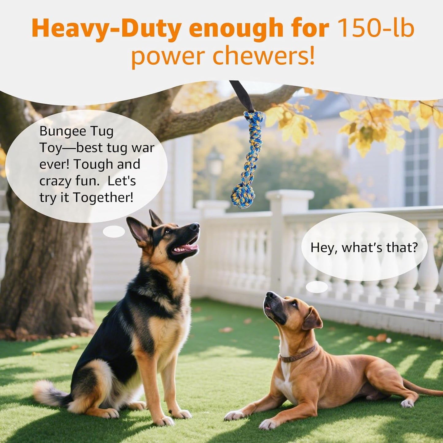 Outdoor Dog Bungee Tug Toy – Hanging Interactive Play Game