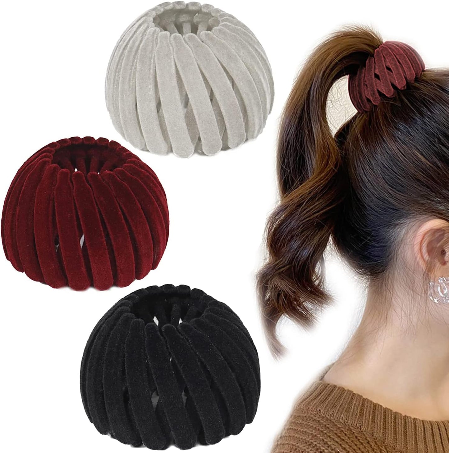 3-Piece Retro Bird’s Nest Hair Clip Set – Stylish and Flexible Hairpins for Elegant Hairstyles