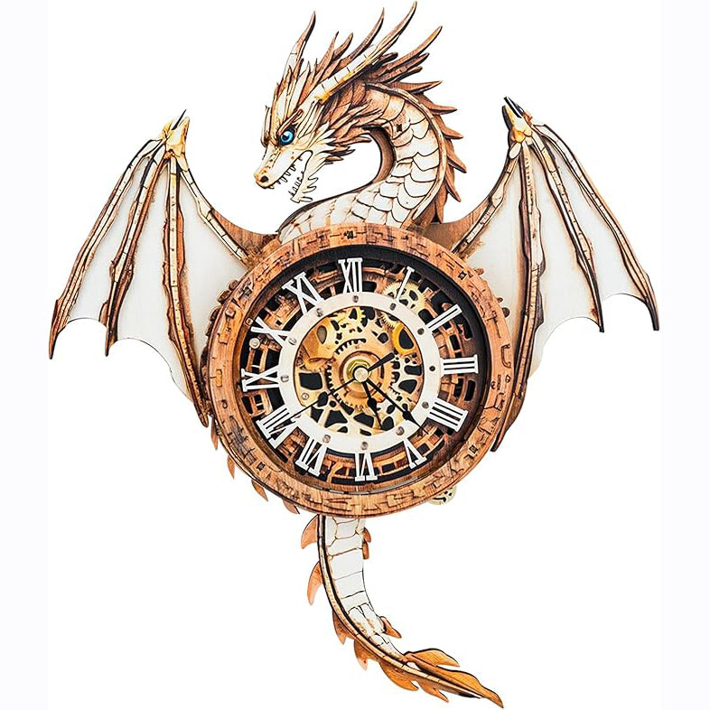 3D Wooden Puzzle Mechanical Owl Clock – Creative DIY Model Kit, Clock Puzzle