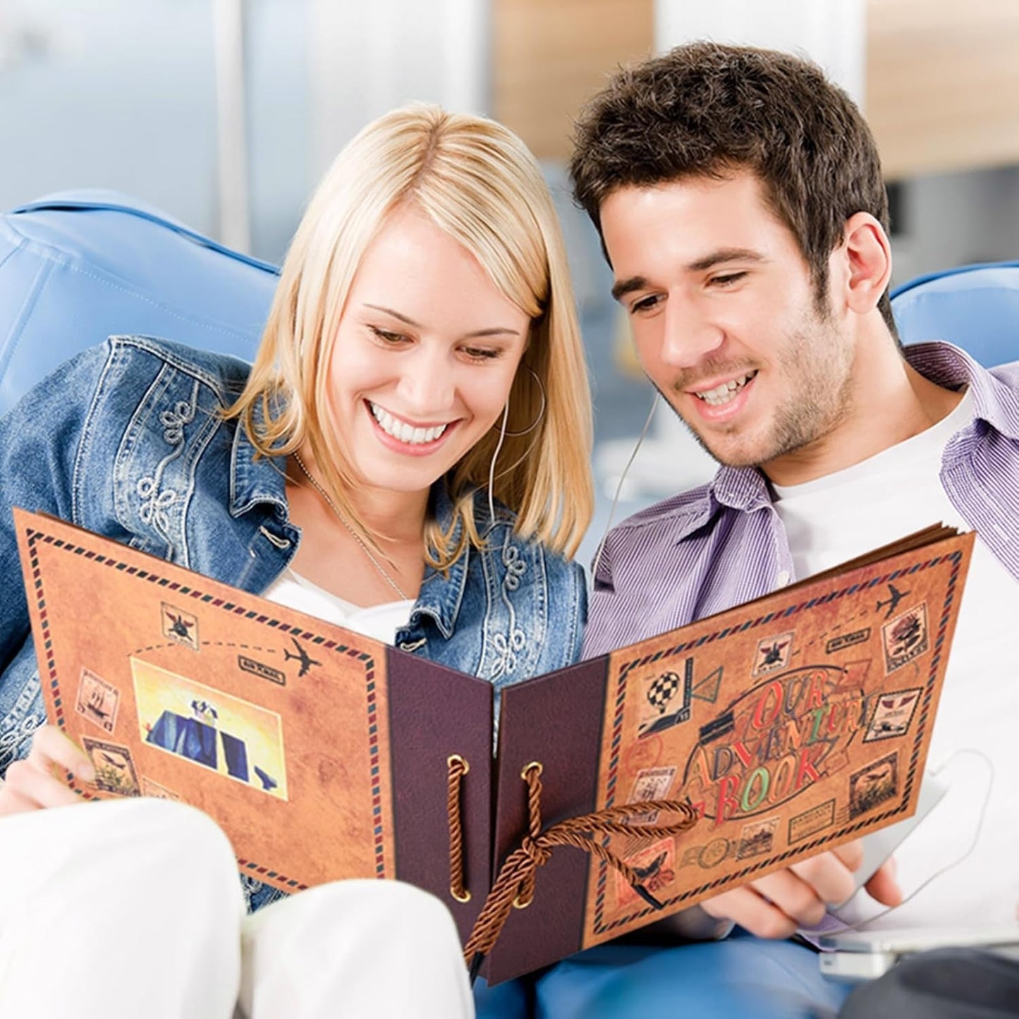 Adventure Book DIY Scrapbook Kit – 148 Pages with 3D Embossed Leather Cover & Full Accessories