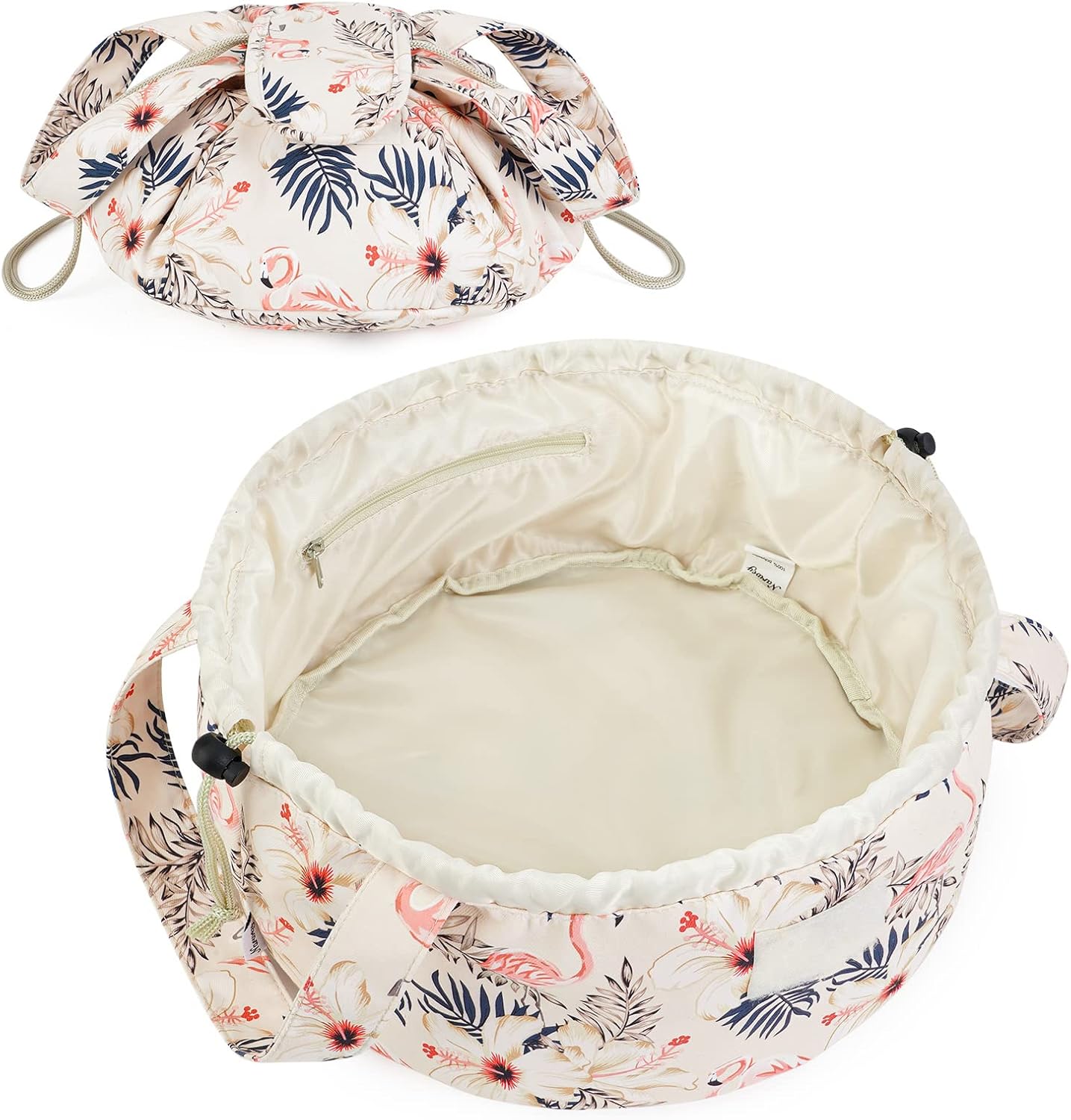 Drawstring Bucket Makeup Bag – Large Capacity Cosmetic Organizer for Toiletries & Travel