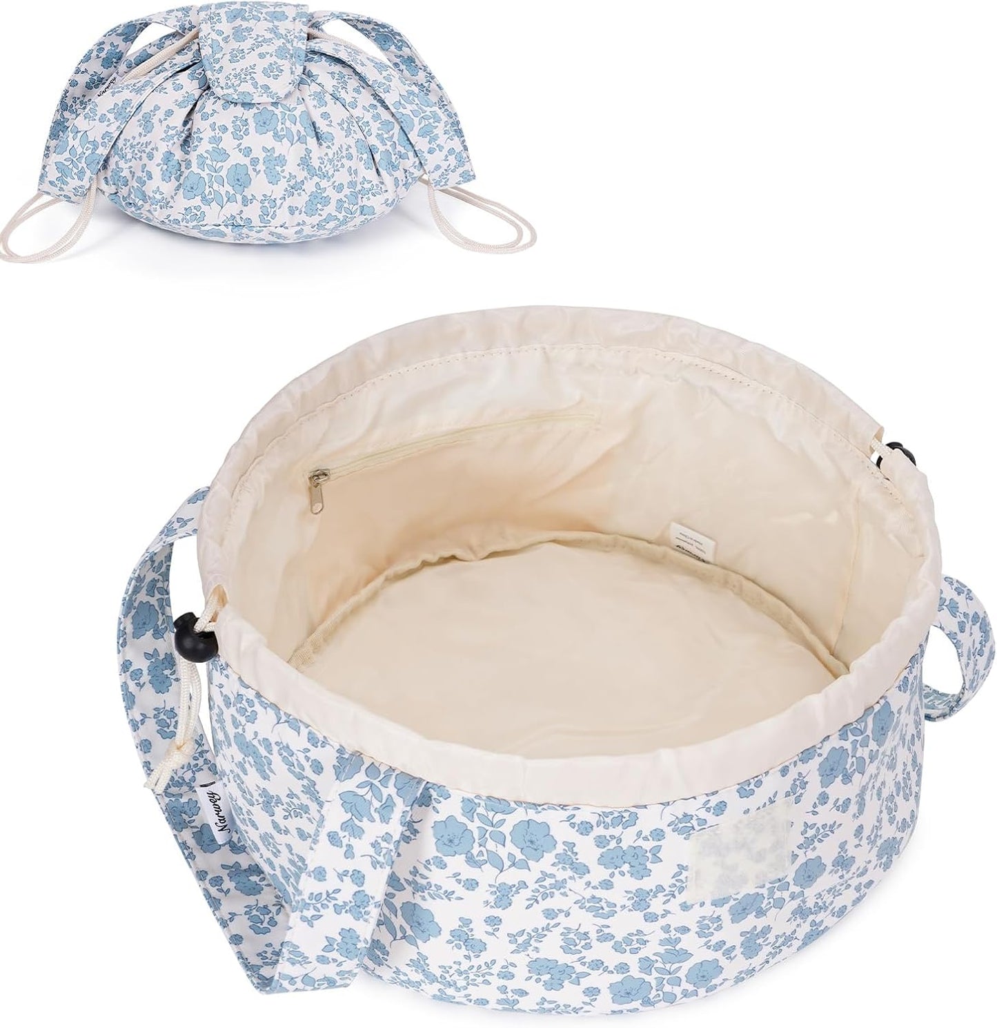 Drawstring Bucket Makeup Bag – Large Capacity Cosmetic Organizer for Toiletries & Travel