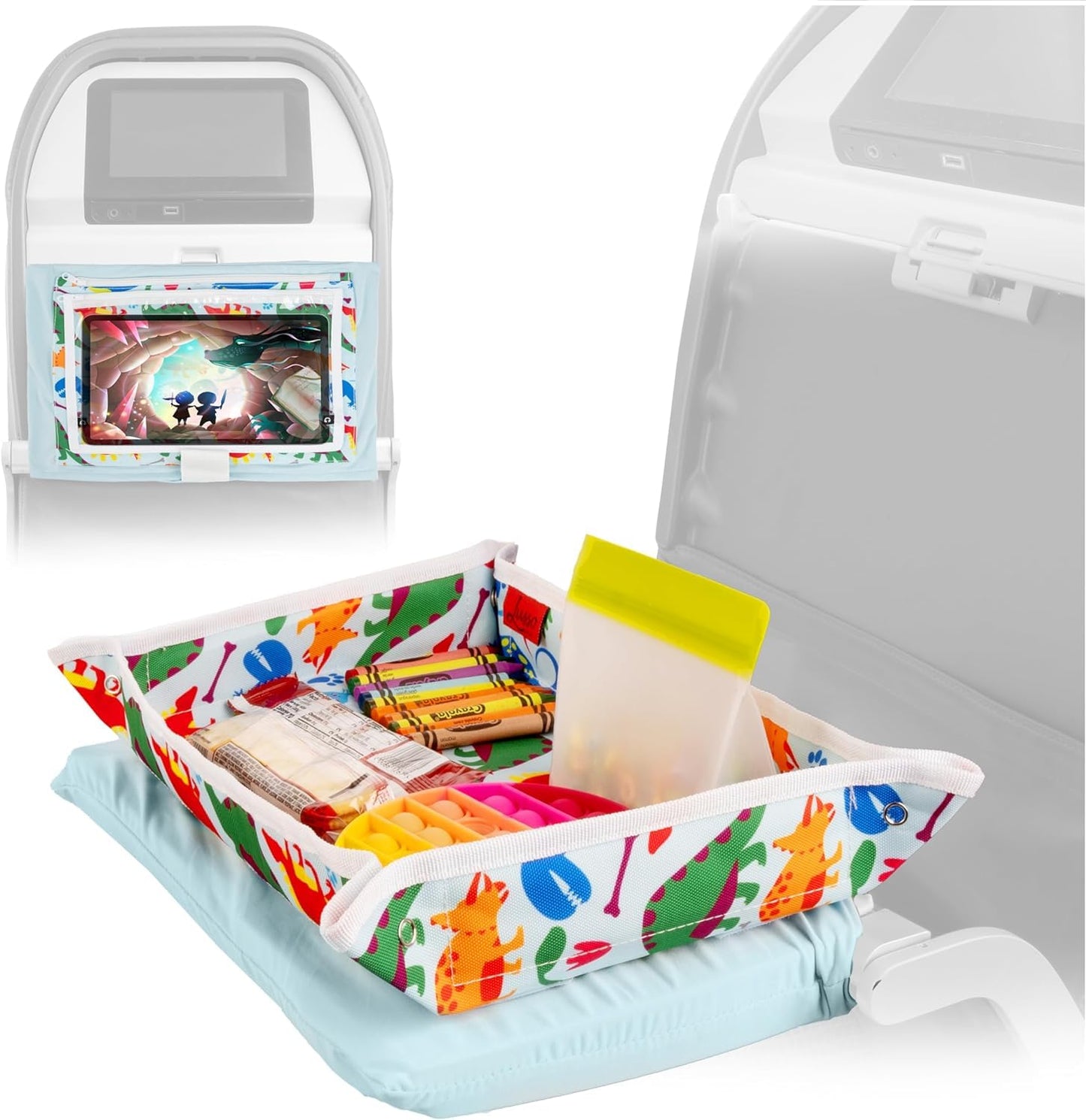 Airplane Tray Table Cover (with Pocket, for Toddlers & Kids)