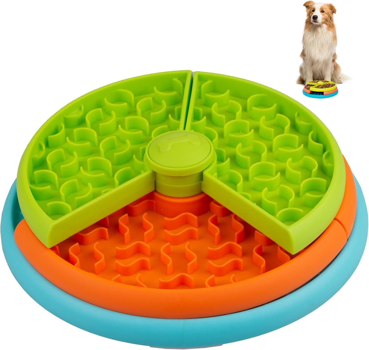 Slow Feeder Dog Bowl – 3-Tier Puzzle Design | Anti-Slip Interactive Feeding Toy for Small/Medium/Large Dogs
