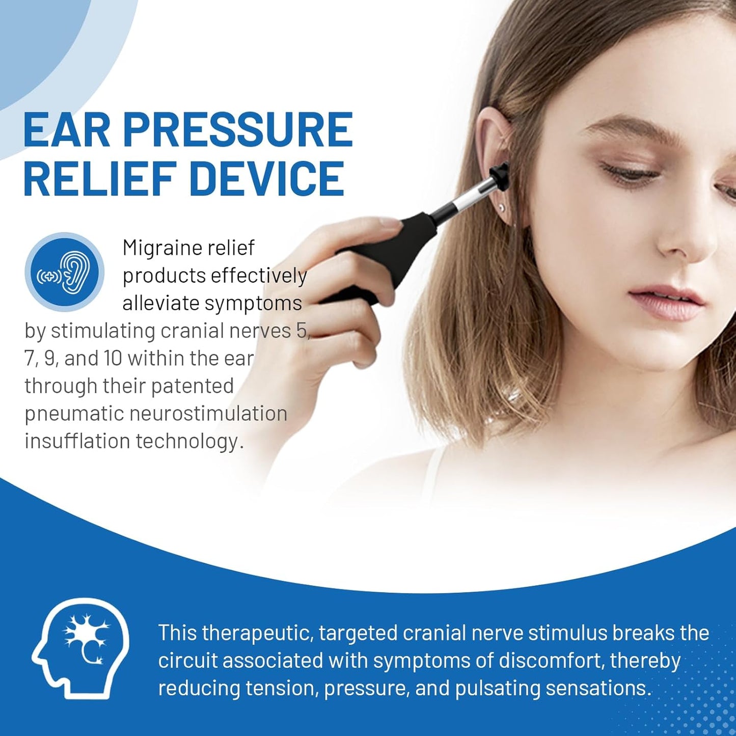 Ear Pressure Relief Device – Natural Comfort for Ear Pressure, Migraines & Tinnitus