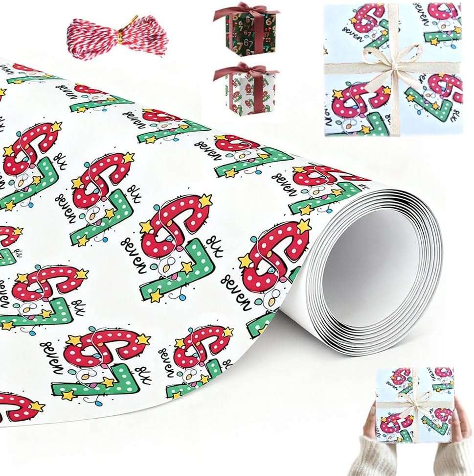 67 Sheets Christmas Wrapping Paper – Fun Meme-Themed Gift Wrap Rolls for Holiday & Birthday Gifts