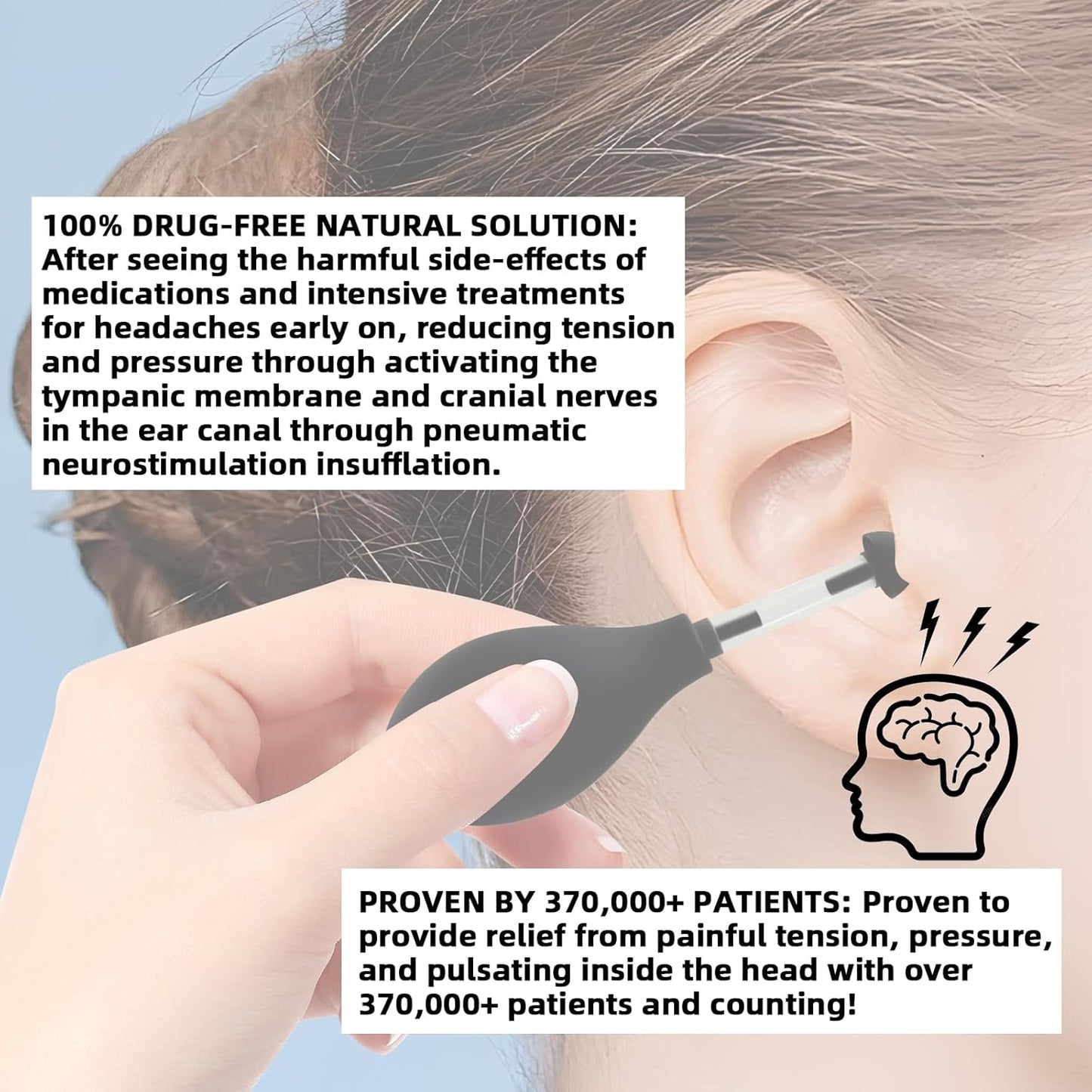 Ear Pressure Relief Device – Natural Comfort for Ear Pressure, Migraines & Tinnitus
