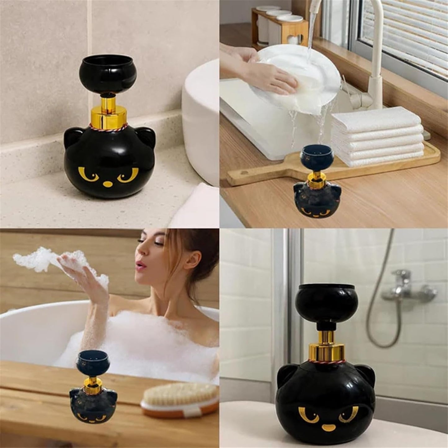 Cat Paw Print Soap Dispenser – Fun Foaming Paw Design, Refillable