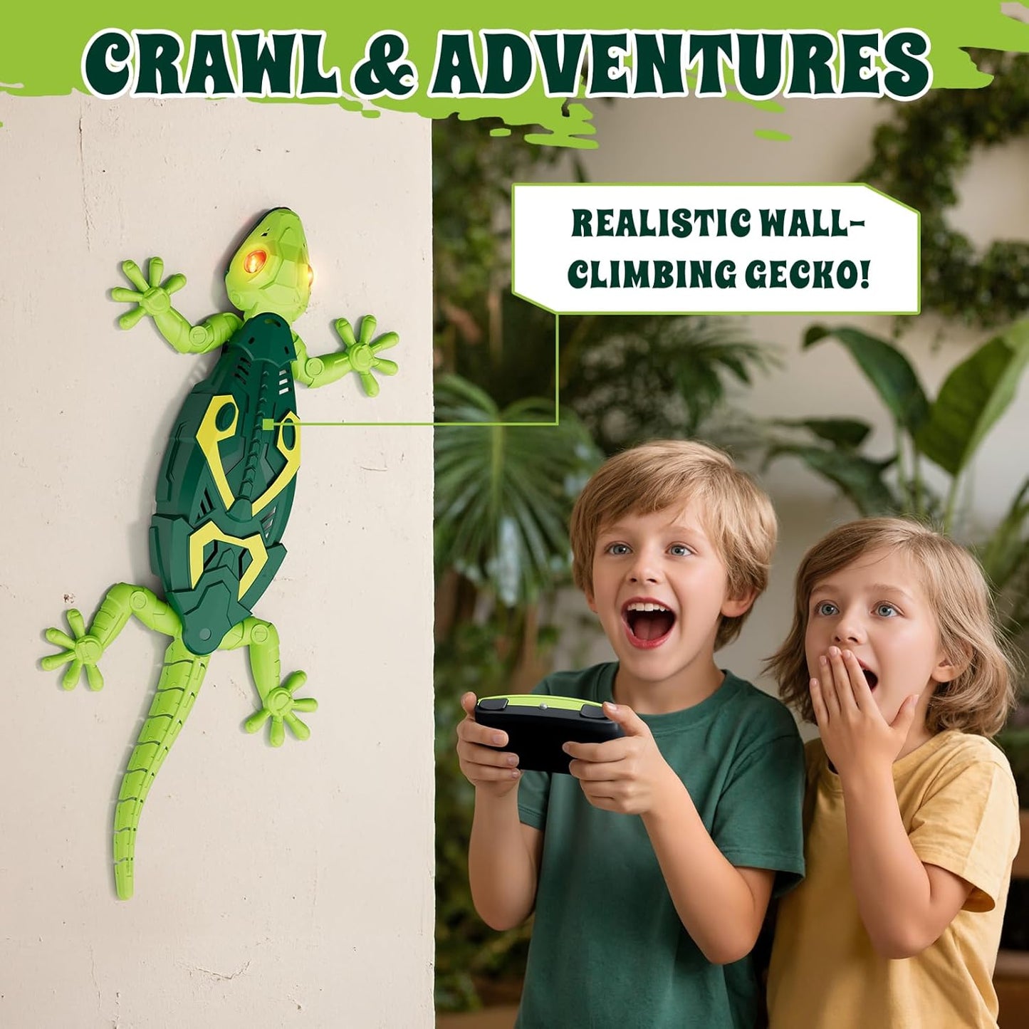 Remote Control Gecko Toy – Realistic Rechargeable Animal Toy Gift for Kids
