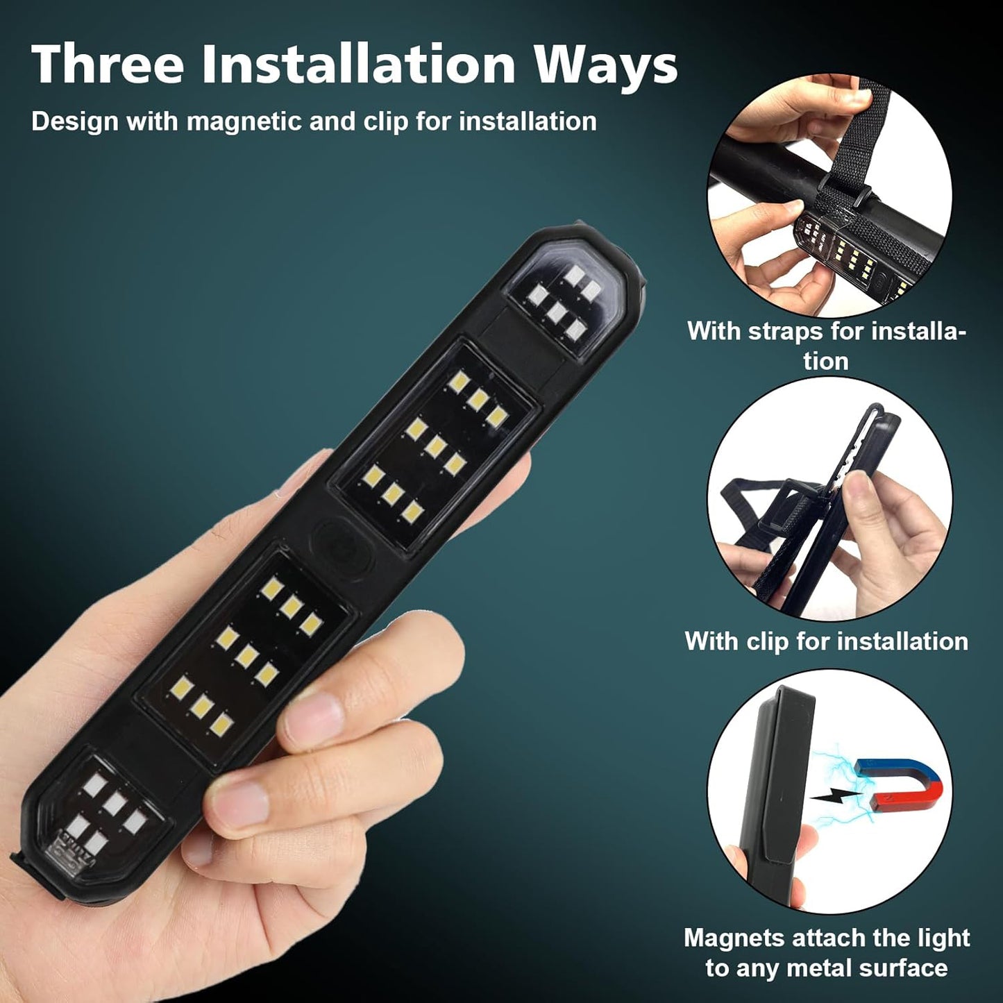 Ultra-Thin Magnetic LED Roll Cage Light – Rechargeable Type-C Interior Lighting Strip