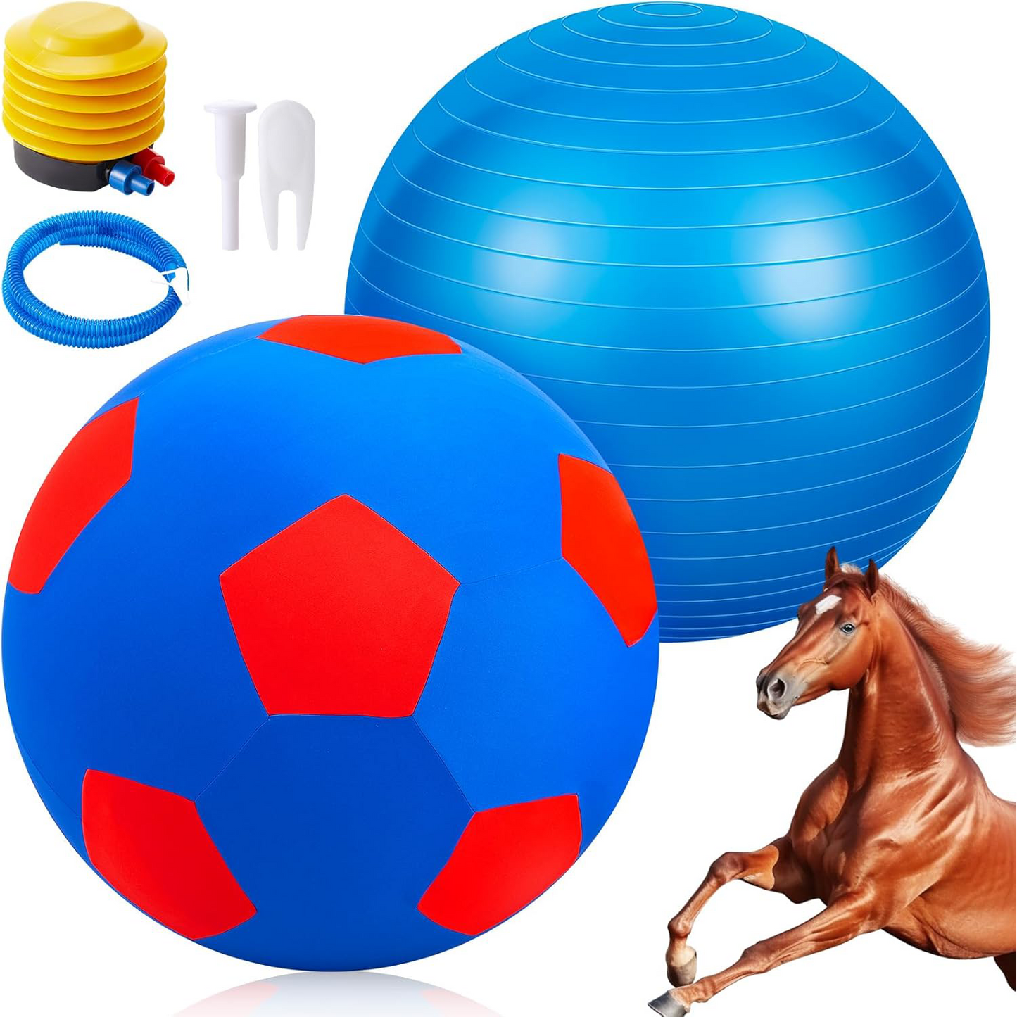 40-Inch Giant Horse Play Ball – Anti-Burst with Cover & Pump
